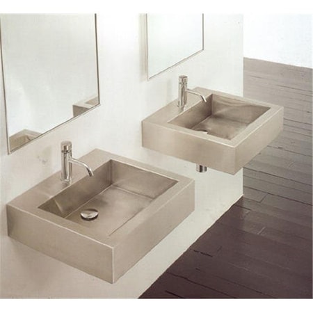 Cantrio Koncepts Cantrio Koncepts MS-005 Stainless Steel Square Vessel Bathroom Sink MS-005